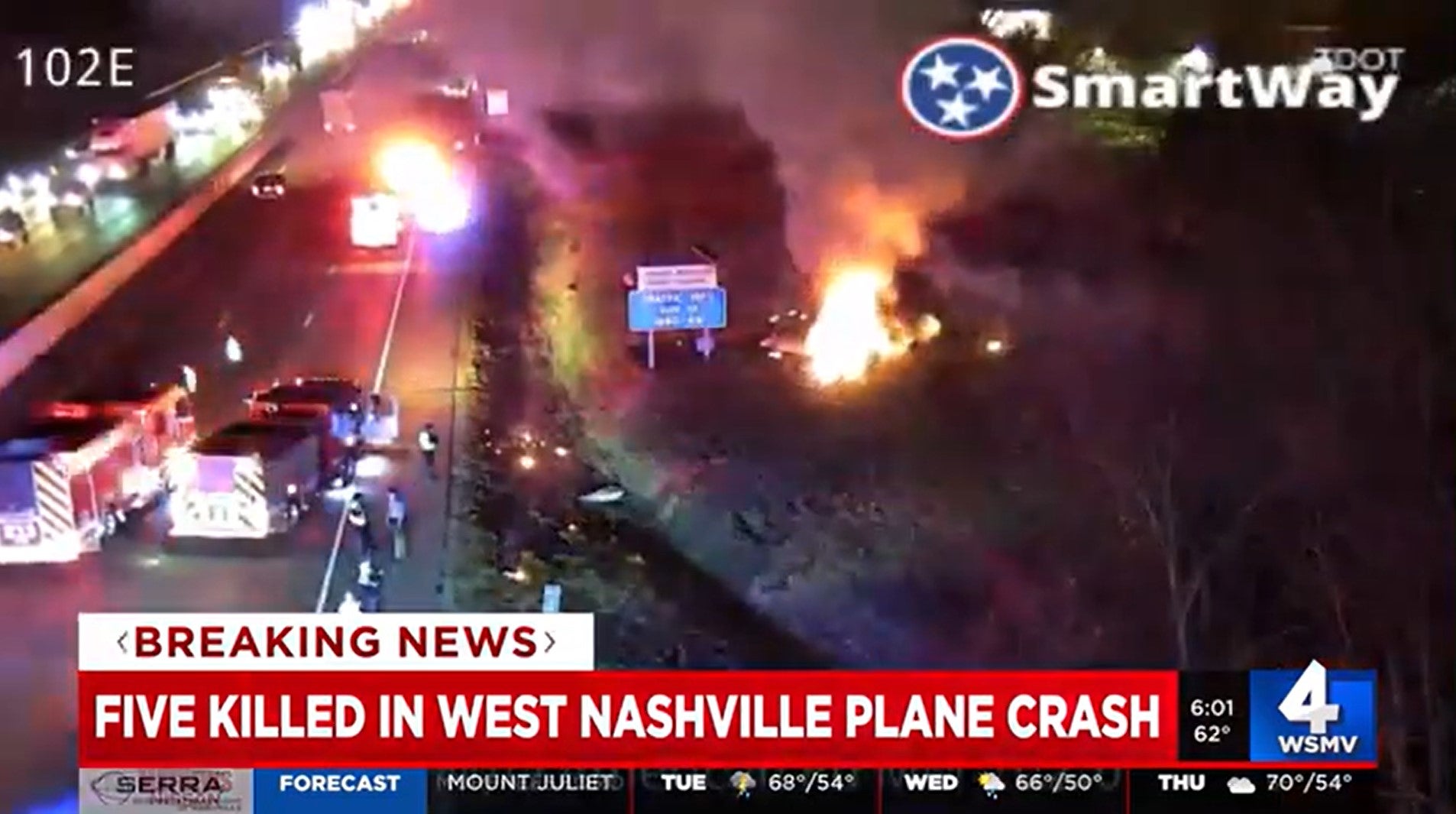 Pilot Heard Saying He Wouldn T Make It Moments Before Fatal Fiery Crash   Small Plane Crash Nashville 4 March 2024   WSMV 4 